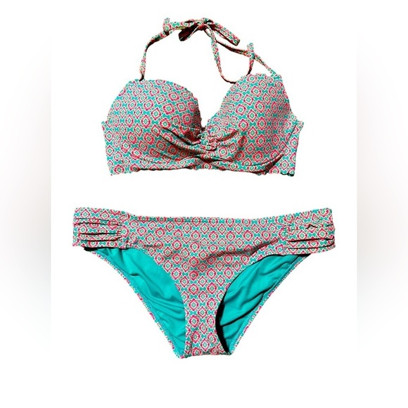 Coco Rave Women’s Bikini 2 Piece Swimsuit Neon 32DD XL - Picture 1 of 10